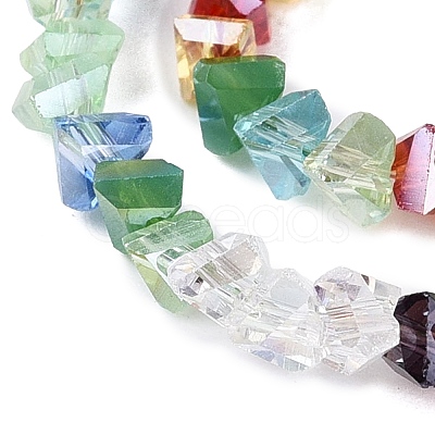 Electroplate Transparent Glass Beads Strands EGLA-Q139-01A-M01-1