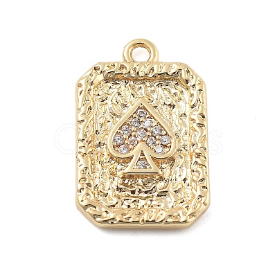 Brass Micro Pave Cubic Zirconia Pendants KK-D283-30G-03-1