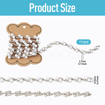 Alloy & Crystal Rhinestone & Plastic Pearl Bead Chains LCHA-TA0001-01-1