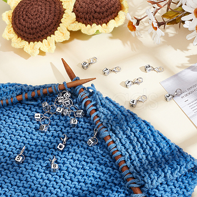 DIY Cube with Number 0~9 Knitting Tool Sets HJEW-NB00198-1