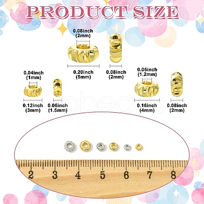 120Pcs 6 Styles Brass Beads KK-CJ0003-42-1