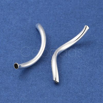 Brass Twist Tube Beads KK-B120-02C-S-1