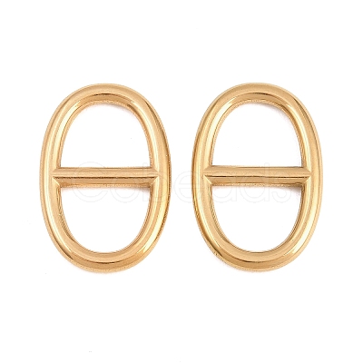 304 Stainless Steel Oval Links Connector Charms STAS-F366-02B-G-1