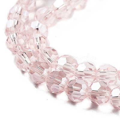 Electroplate Transparent Glass Beads Strands EGLA-A035-T6mm-A20-1