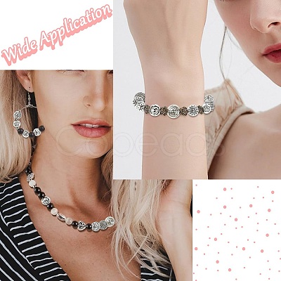 100Pcs 10 Styles Tibetan Style Alloy Beads FIND-CJ0003-19-1