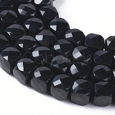 Natural Black Tourmaline Beads Strands G-L537-013B-1