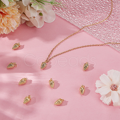 10Pcs Brass Pendant Rhinestones Settings KK-BBC0018-10-1