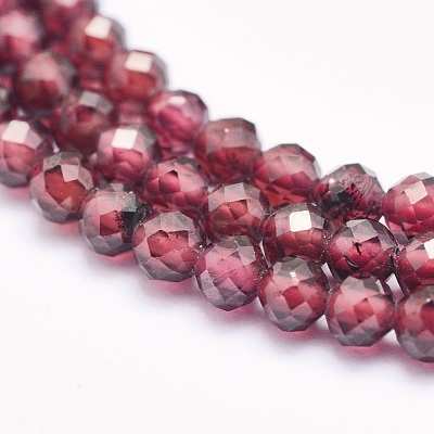 Natural Garnet Beads Strands G-O166-13C-3mm-1