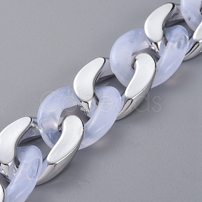 Handmade Imitation Gemstone Style Acrylic Curb Chains AJEW-JB00524-1