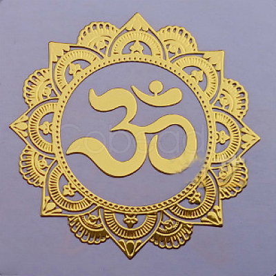 Chakra Theme Self Adhesive Brass Stickers DIY-OC0002-40B-1