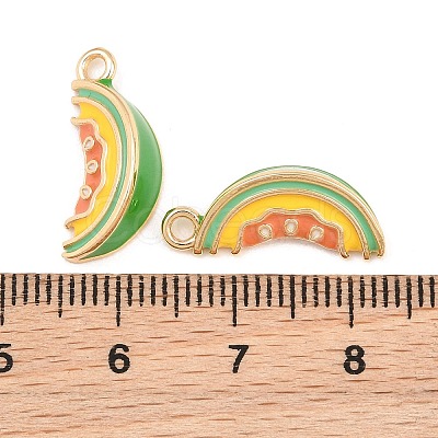 Brass Enamel Pendants KK-CBA6818-09G-1