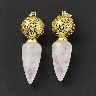 Natural Quartz Crystal Big Pendants G-H281-07G-10-1