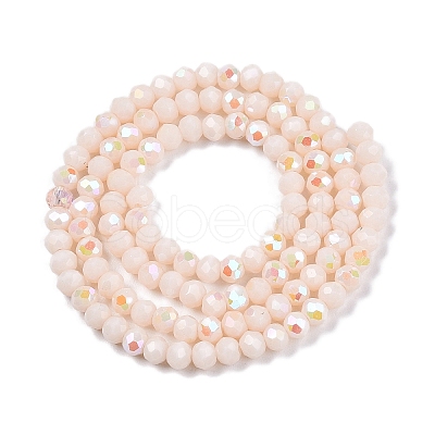 Electroplate Opaque Solid Color Glass Beads Strands EGLA-A044-P3mm-L05-1