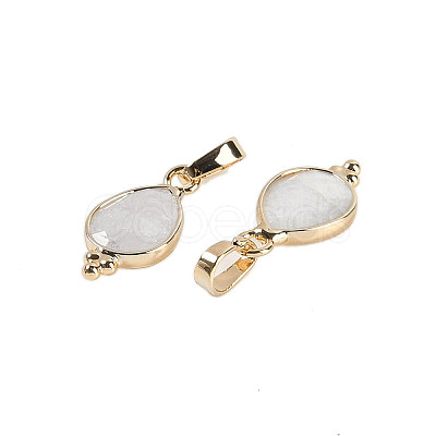 Natural White Moonstone Faceted Pendans X-KK-L218-004G-04-1