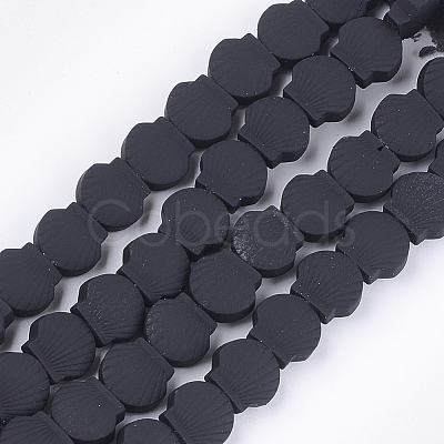 Spray Painted Non-magnetic Synthetic Hematite Beads Strands G-T116-23-17-1