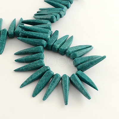 Dyed Synthetical Turquoise Bead Strands X-TURQ-Q099-23B-1