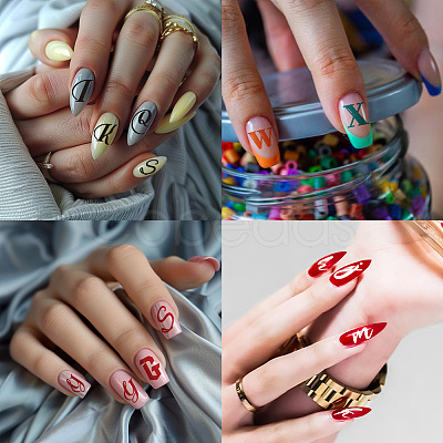 Stainless Steel DIY Nail Art Templates MRMJ-WH0092-026-1