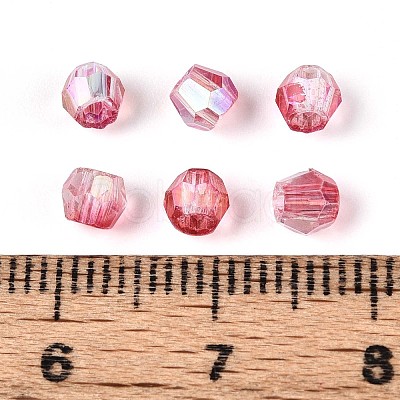 Transparent Spray Painted Glass Beads LS-EGLA-N018-4mm-07-1