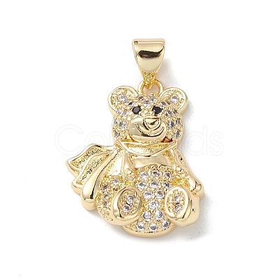 Brass Micro Pave Cubic Zirconia Pendants KK-M240-16F-1