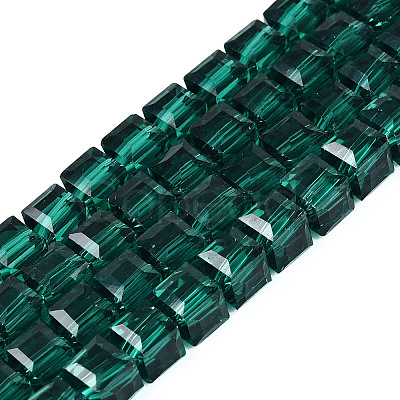 Transparent Glass Beads Strands GLAA-R041-8x8mm-A16-1