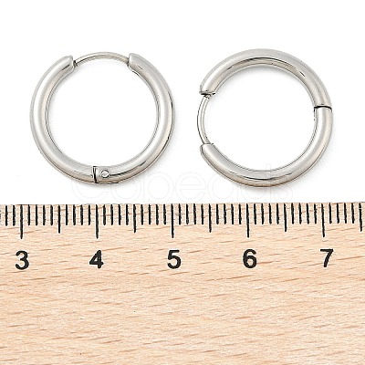 Tarnish Resistant 304 Stainless Steel Hoop Earrings EJEW-P177-P-16-1