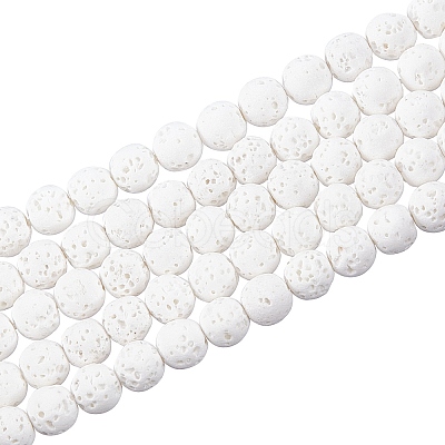 Synthetic Lava Rock Beads Strands G-S247-6mm-08-1-1