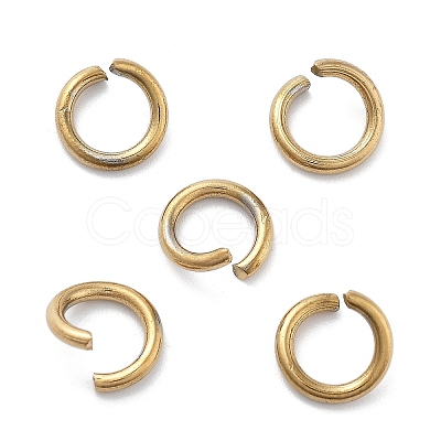 Ion Plating(IP) 304 Stainless Steel Open Jump Rings STAS-M081-01G-08-1