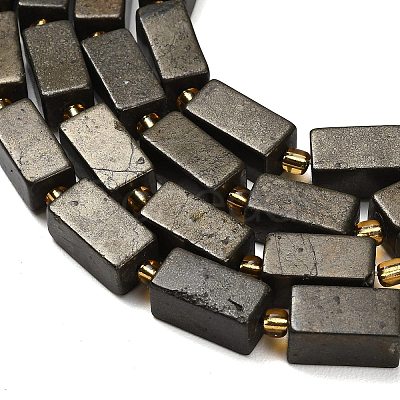 Natural Gold Pyrite/Golden Pyrite Beads Strands G-F833-C01-02-1