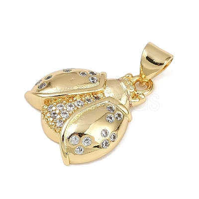 Brass Micro Pave Cubic Zirconia Pendants KK-A260-07C-G-1