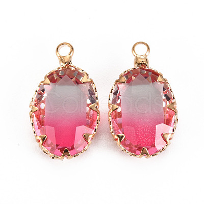 Gradient Color Glass Pendants GLAA-S193-006-B14-1