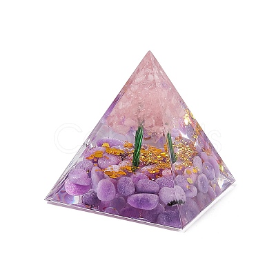 Orgonite Pyramid Resin Display Decorations DJEW-I017-01A-1