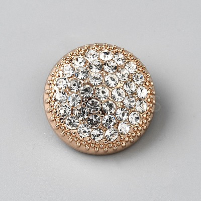 1-Hole Alloy Rhinestone Buttons BUTT-WH0020-69G-1