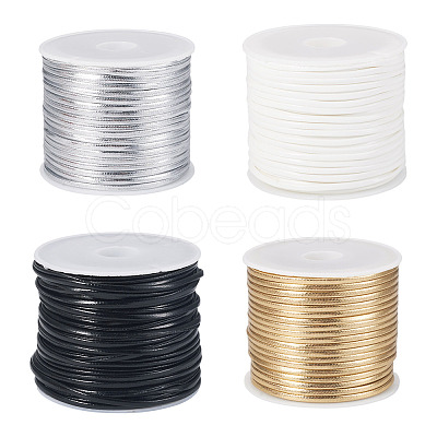 40M 4 Colors PU Leather Thread Cord AJEW-TA0002-29A-1