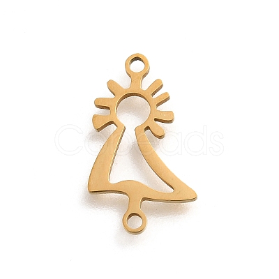 201 Stainless Steel Laser Cut Connector Charms LS-STAS-R132-11G-1