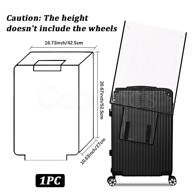 Transparent PVC Luggage Cover AJEW-WH20080-52D-1