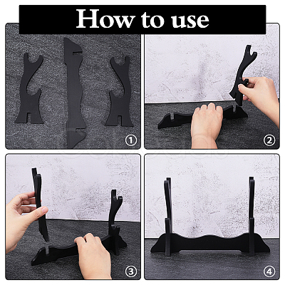 2-Tier MDF Board Sword Display Rack ODIS-WH0043-257A-1