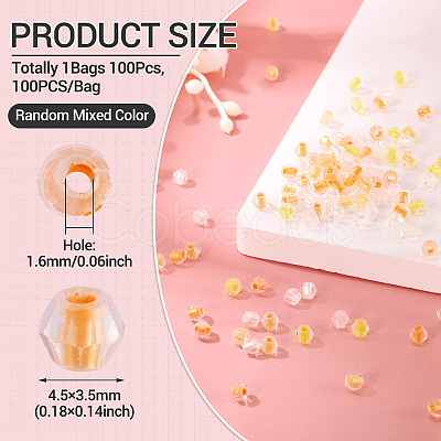 200Pcs Transparent Glass Beads GLAA-TA0003-46-1