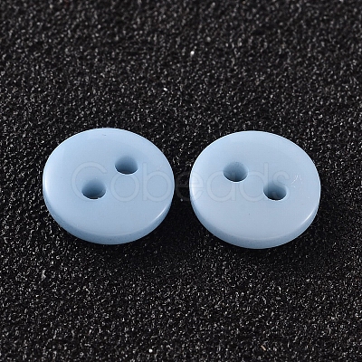 2-Hole Flat Round Resin Sewing Buttons for Costume Design BUTT-E119-34L-17-1