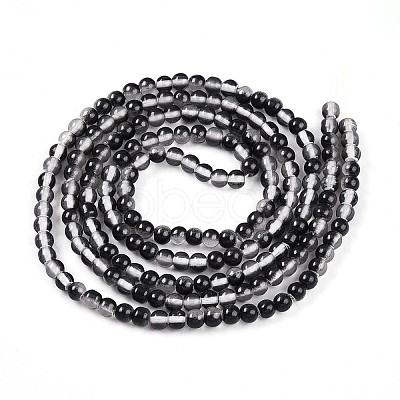 Baking Paint Transparent Glass Beads Strands DGLA-N011-4mm-10-1