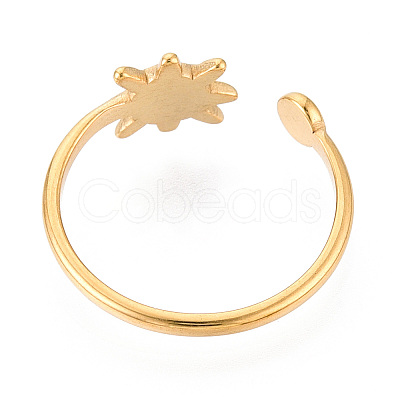 Sun 304 Stainless Steel Cuff Ring Components STAS-T066-34G-1