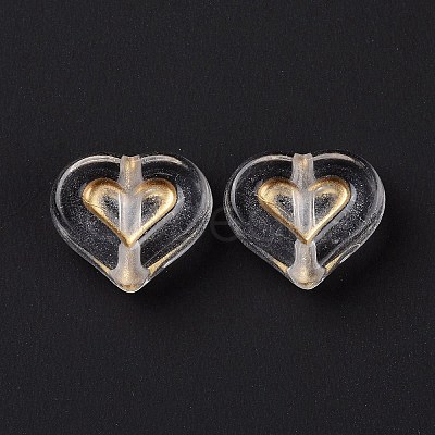 Transparent Plating Acrylic Beads OACR-C013-19-1
