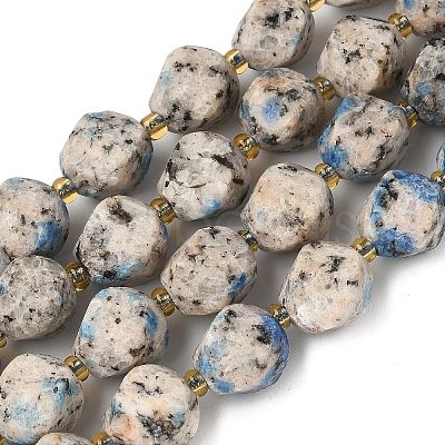 Natural Sesame Jasper Dyed Beads Strands G-U023-A08-01-1