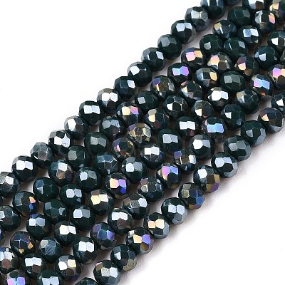 Electroplate Glass Beads Strands EGLA-A044-P3mm-B12-1