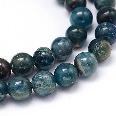 Round Natural Apatite Beads Strands G-F222-04-8mm-1