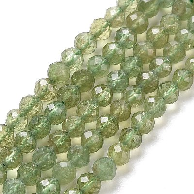 Natural Green Apatite Beads Strands G-C009-A22-1