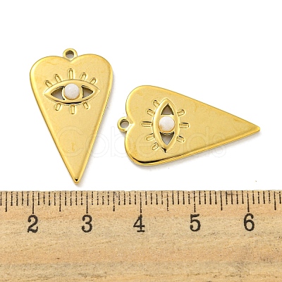 Natural White Jade Heart Eye Pendants STAS-L278-114G-01-1