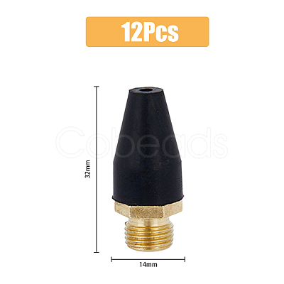 SUPERFINDINGS Alloy with Rubber Pump Needle Nozzle Adapter AJEW-FH0003-39-1