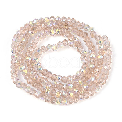 AB Color Plated Transparent Glass Rondelle Beads Strands EGLA-T029-2mm-10F-1