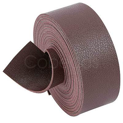 2M Flat Double Face Lychee Pattern Imitation Leather Band LC-WH0010-01A-02-1