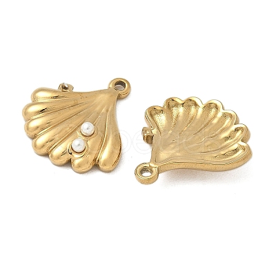 304 Stainless Steel Rhinestone Charms STAS-V015-44G-1